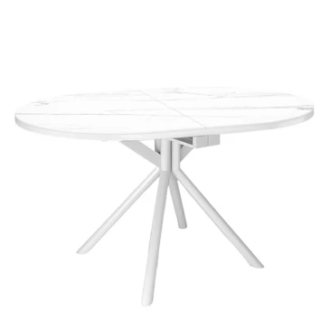 Стол Kenner DO1300 / белый/керамика белая TOP ALPINE WHITE (кругл ноги)